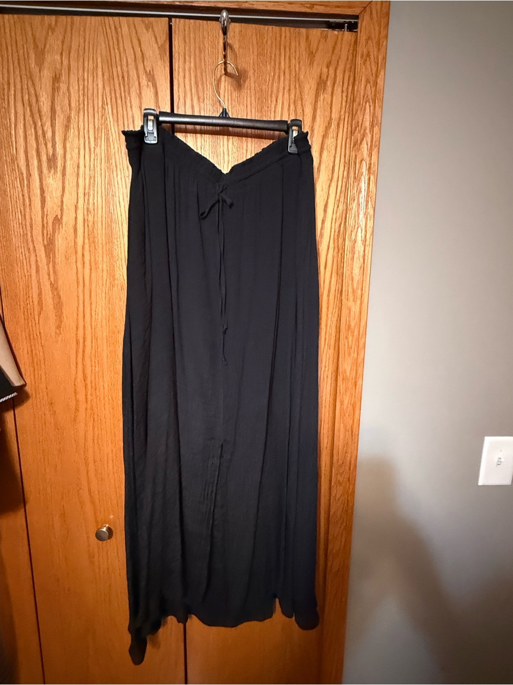 Sweet Love Black Elastic Waist Maxi Skirt